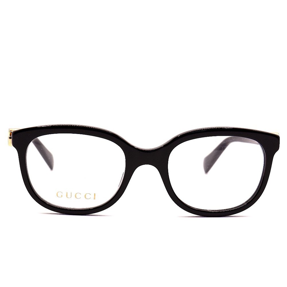 NEW GUCCI GG1075O 001 BLACK AUTHENTIC EYEGLASSES FRAME RX 48-19 - Picture 4 of 12
